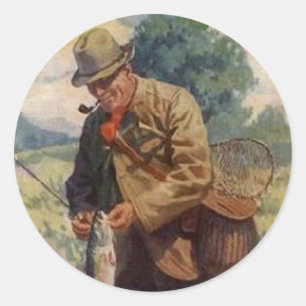 Adesivo Redondo Pescador