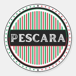 Adesivo Redondo Pescara City Pride Emblem – Italian Identity