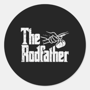 Adesivo Redondo Pescaria O Rodfather Paródia Engraçada Pai Avô Pap