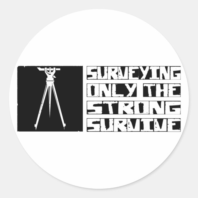 Adesivo Redondo Pesquisa de Sobrevivência (Frente)