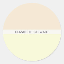 Adesivo Redondo Pêssego claro moderno e selos de envelopes amarelo