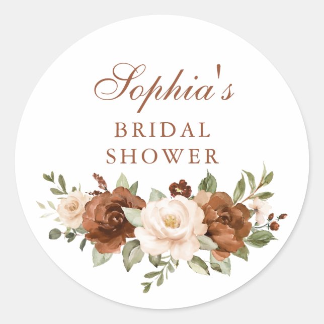 Adesivo Redondo Pêssego de Pêssego de Rumor Floral (Frente)