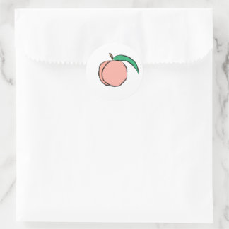 Adesivo Redondo Pêssego: Rótulo de Pêssego, Suprimentos de Pêssego