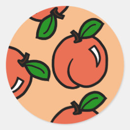 Adesivo Redondo Pêssegos