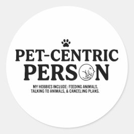 Adesivo Redondo Pessoa Centrada em Animais