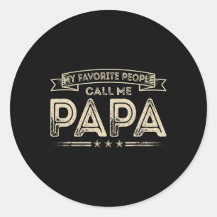 Adesivo Redondo Pessoas Favoritas Chamam-Me Papá Fogueiros.
