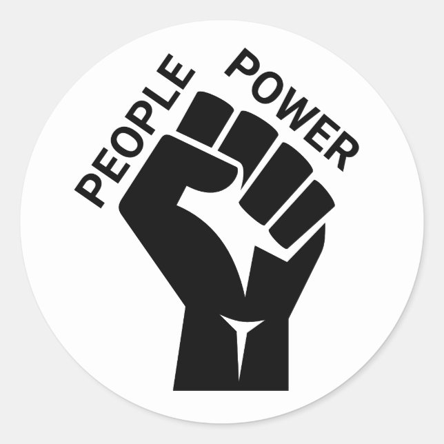 Adesivo Redondo Pessoas Power (Frente)