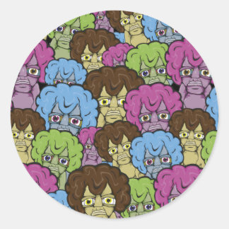 Adesivo Redondo Pessoas Sticker