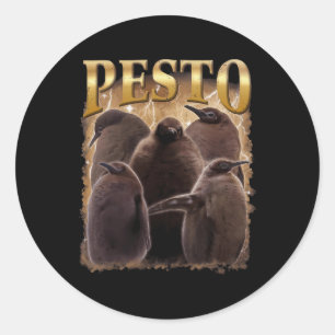 Adesivo Redondo Pesto O Pinguim Engraçado Ba1