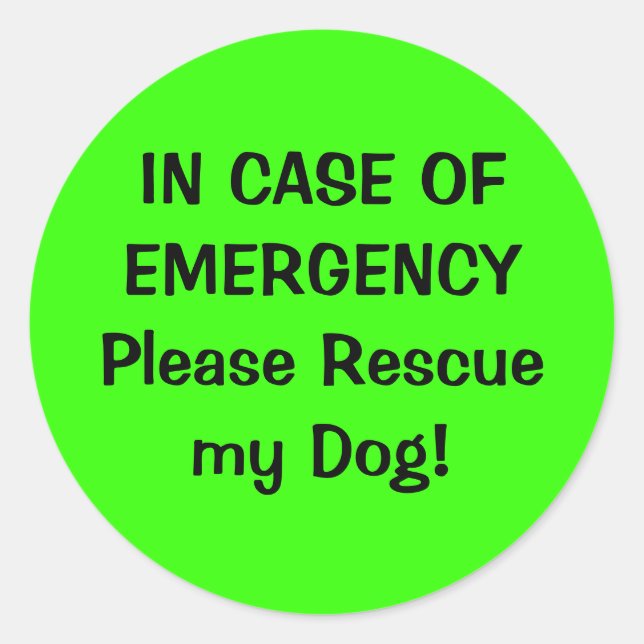 Adesivo Redondo Pet Alert Sticker (Frente)