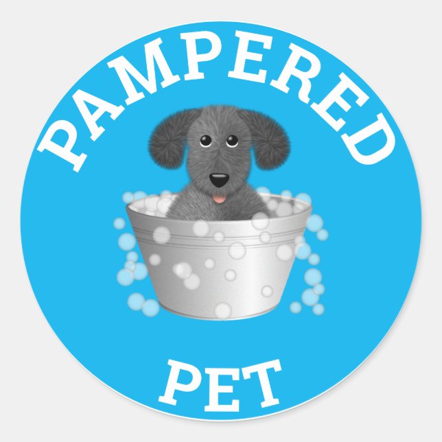 Adesivo Redondo Pet Care Business Stickers (Frente)