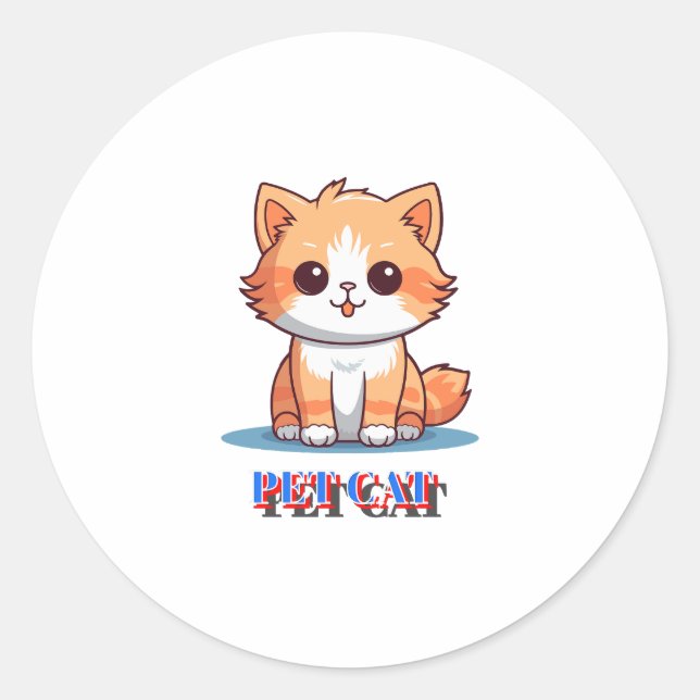 Adesivo Redondo Pet Cat (Frente)