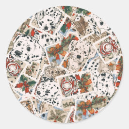 Adesivo Redondo Pet christmas