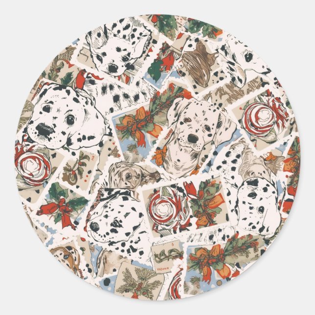 Adesivo Redondo Pet christmas  (Frente)