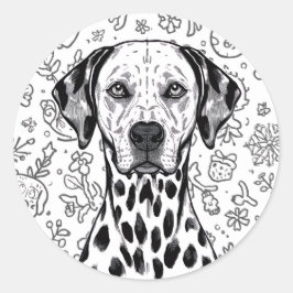 Adesivo Redondo Pet christmas