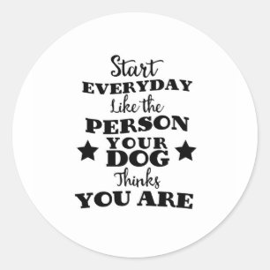 Adesivo Redondo Pet Dog Engraçado