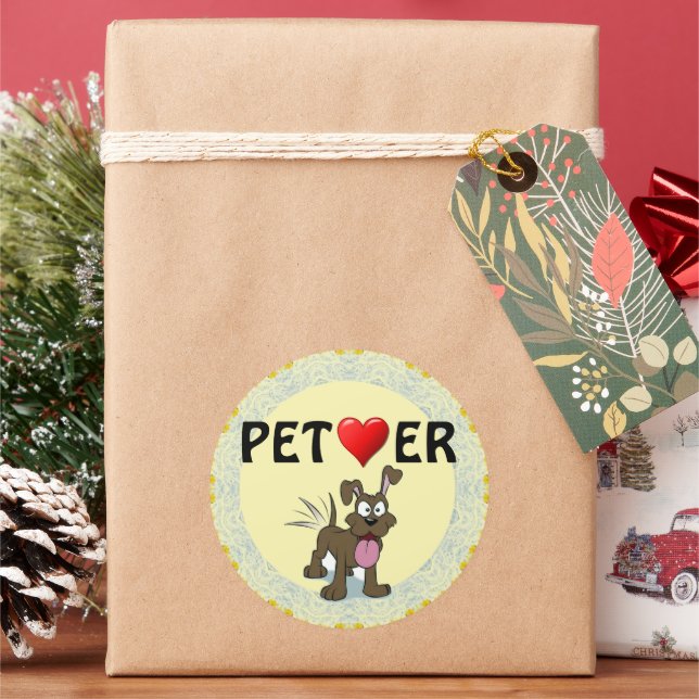 Adesivo Redondo Pet Lover Sticker (Feriado)