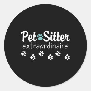 Adesivo Redondo Pet Sitter Extraordinaire