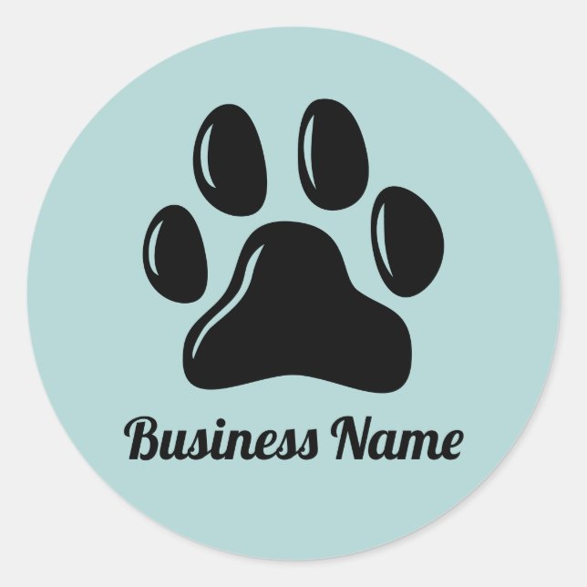 Adesivo Redondo Pet Sitting Dog Walker Pet Sitter Paw (Frente)