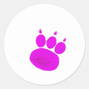 Adesivo Redondo Pet Sitting Services Paw Print