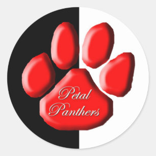 Adesivo Redondo Petal Panthers Sticker