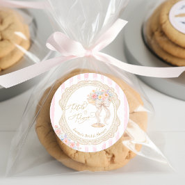 Adesivo Redondo Petals and Prosecco Bridal Shower