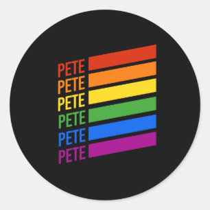 Adesivo Redondo Pete LGBT Rainbow