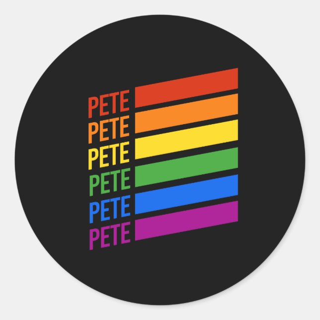 Adesivo Redondo Pete LGBT Rainbow (Frente)