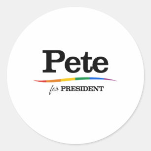 Adesivo Redondo Pete para Presidente
