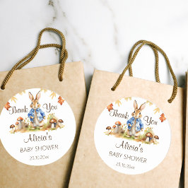 Adesivo Redondo Peter Coelho caia chá de fraldas obrigado você pre