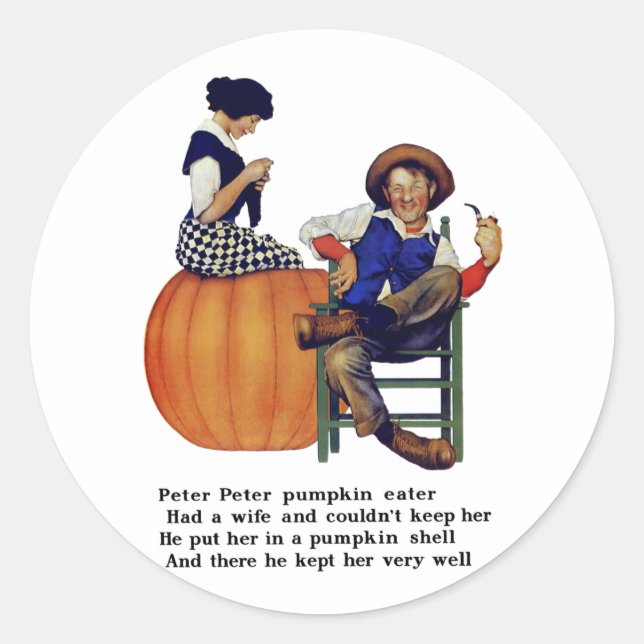 ADESIVO REDONDO PETER PETER PUMPKIN EATER (Frente)