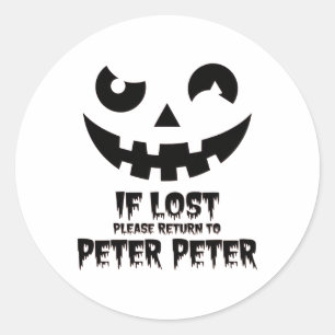 Adesivo Redondo Peter Pumpkin Comeu Casais de Halloween Costume