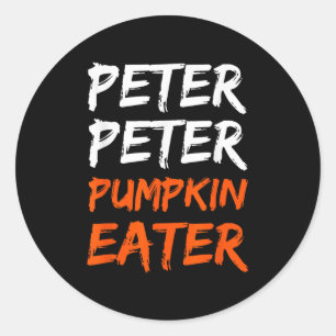 Adesivo Redondo Peter Pumpkin Costume Comer Halloween