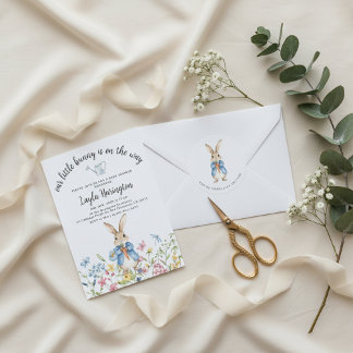 Adesivo Redondo Peter Rabbit Garden Party Baby Shower