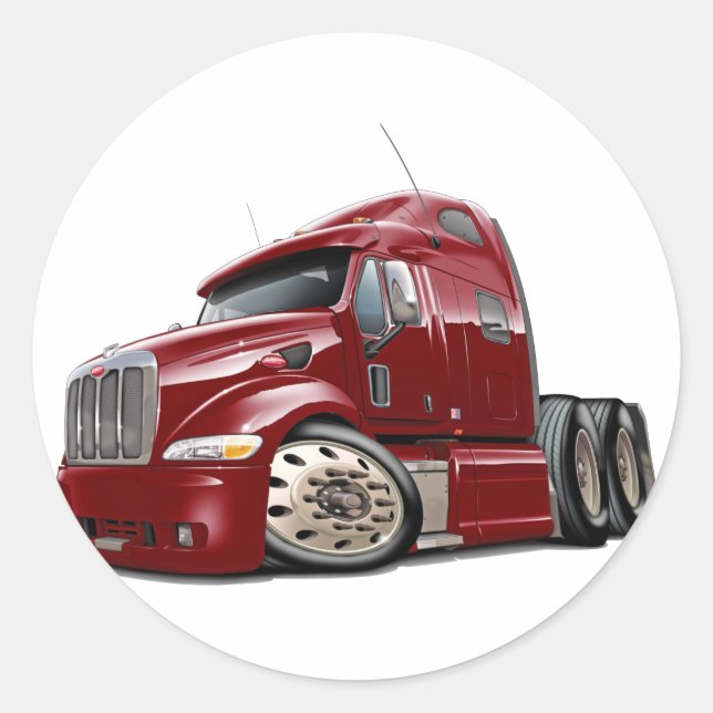 Adesivo Redondo Peterbilt Maroon Truck (Frente)