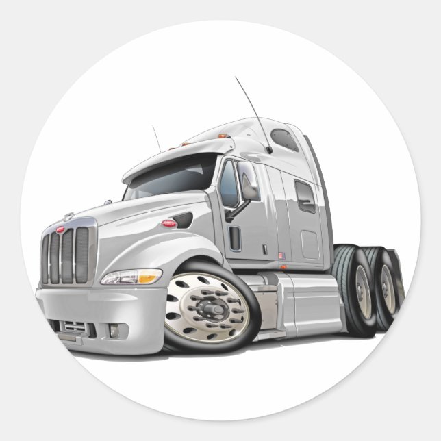 Adesivo Redondo Peterbilt White Truck (Frente)