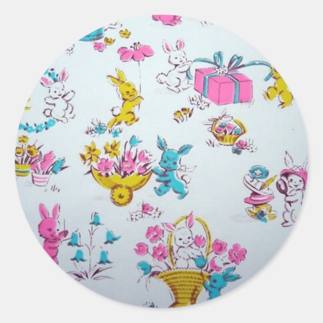 Adesivo Redondo PeterEaster Bunny Rabbit (Frente)