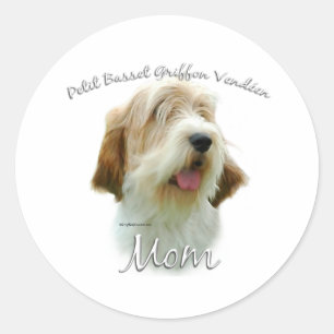Adesivo Redondo Petit Basset Griffon Vendéen Mãe 2