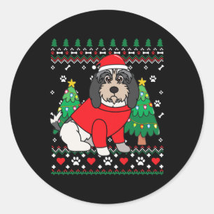 Adesivo Redondo Petit Bet Griffon Vendeen Enfeites de natal Tree