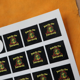 Adesivo Redondo Petrify a medusa feminista Patriarca