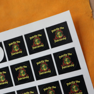 Adesivo Redondo Petrify a medusa feminista Patriarca