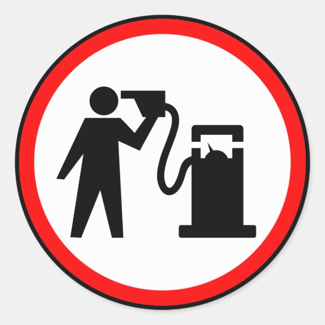 Adesivo Redondo Petrol Suicídio (Frente)