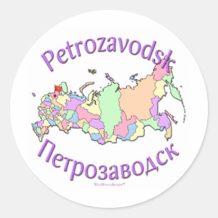 Adesivo Redondo Petrozavodsk Rússia