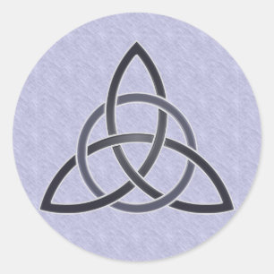 Adesivo Redondo Pewter Trinity Knot Stickers