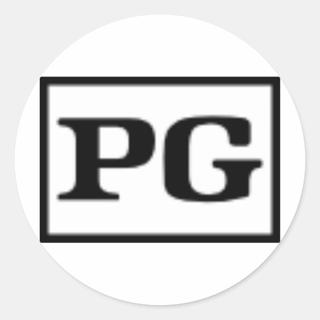 Adesivo Redondo PG classificado, sistema de classificação (Frente)