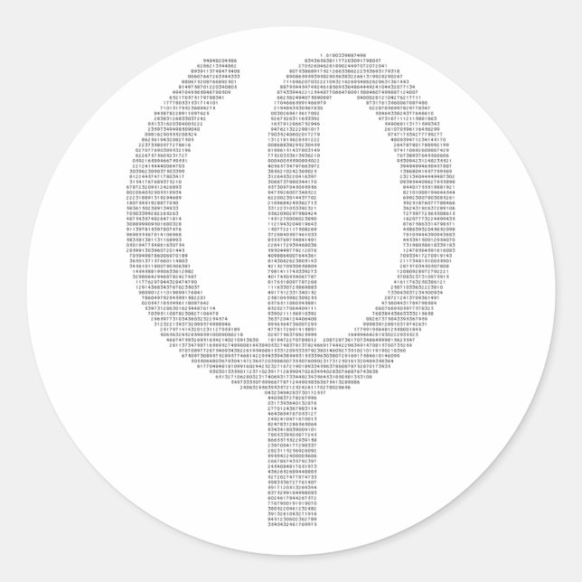 Adesivo Redondo Phi (Proporção do Ouro) (Frente)