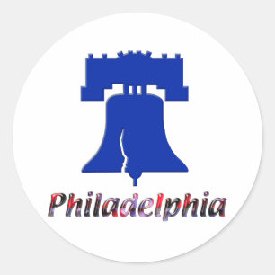 Adesivo Redondo Philadelphfia Liberty Bell