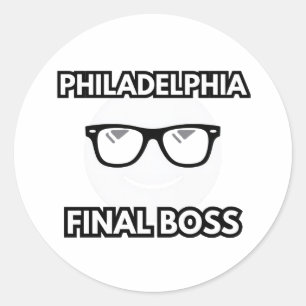 Adesivo Redondo Philadelphia Chefe Final Emoji Legal