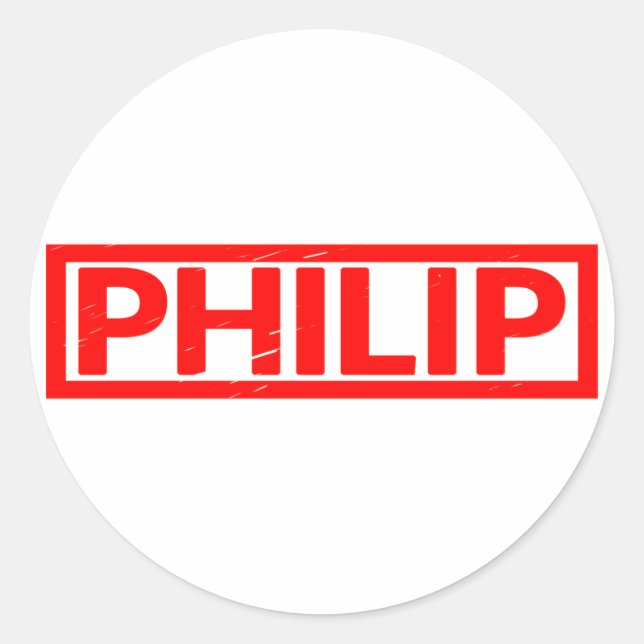 Adesivo Redondo Philip Stamp (Frente)