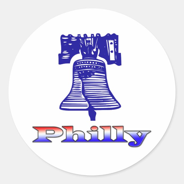 Adesivo Redondo Philly e Liberty Bell (Frente)